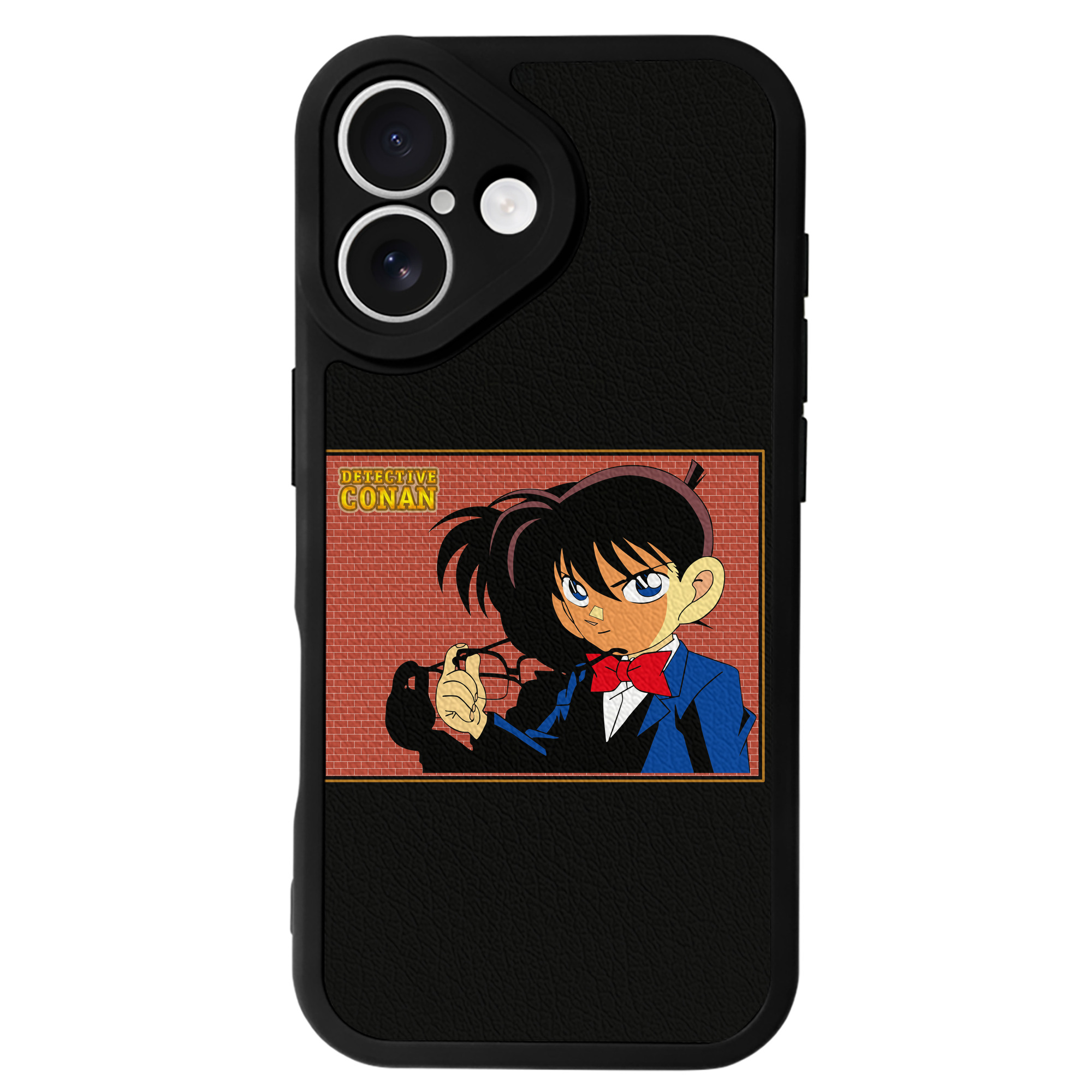 （画像用） 名探偵コナン 江戸川 コナン Detective Conan Conan Edogawa 【iPhone 16シリーズ対応】シリコンスマホケース（レザー調） 材質：シリコン